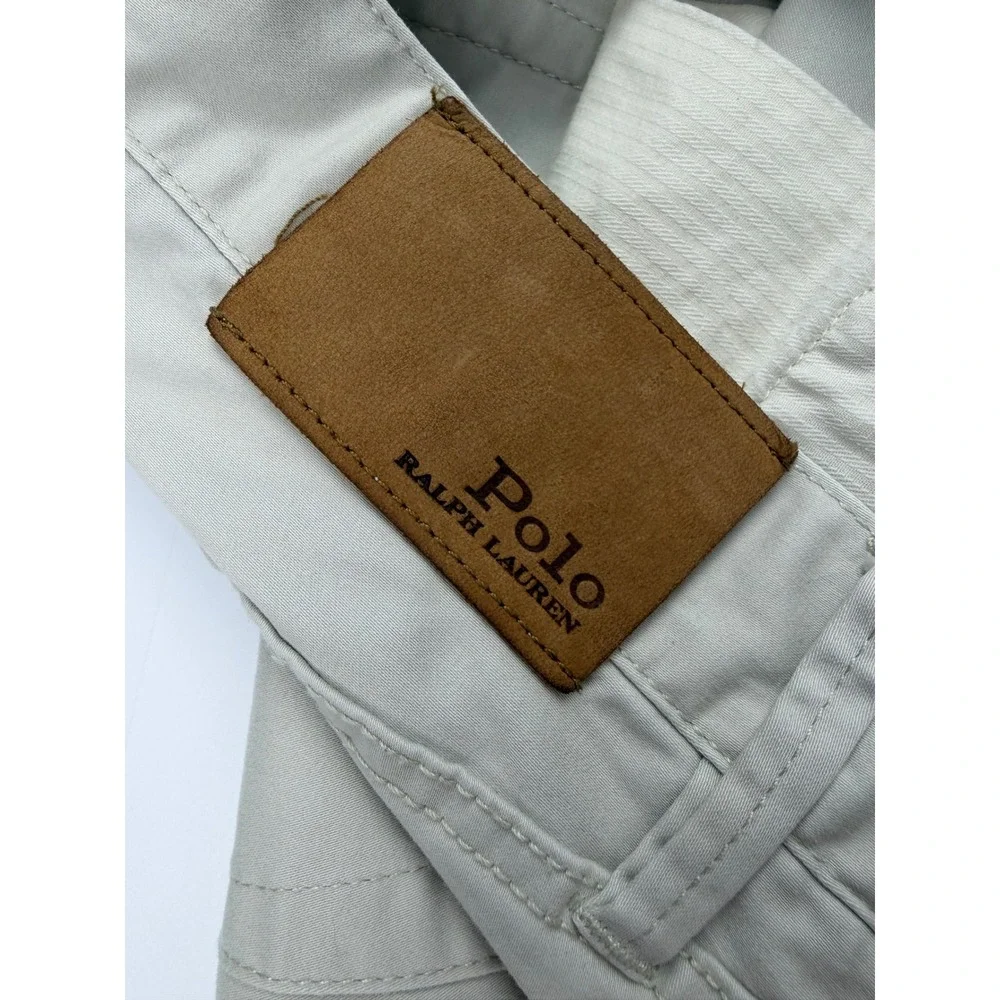 Polo Ralph Lauren Mens 36x26 Tan Stretch Straight Leg 5 Pocket Chino Pants Khaki